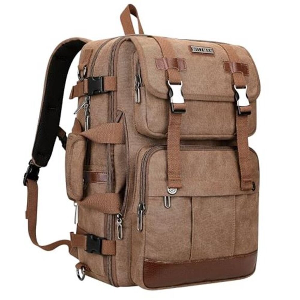 Large Canvas Laptop Backpack for Men 16 inch